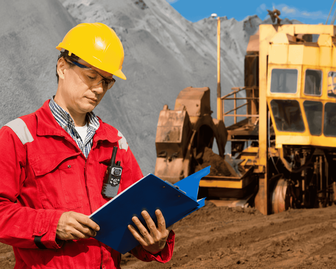Mining site worker